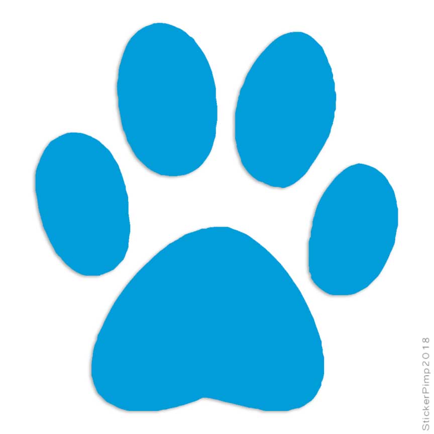 colorful dog paw prints