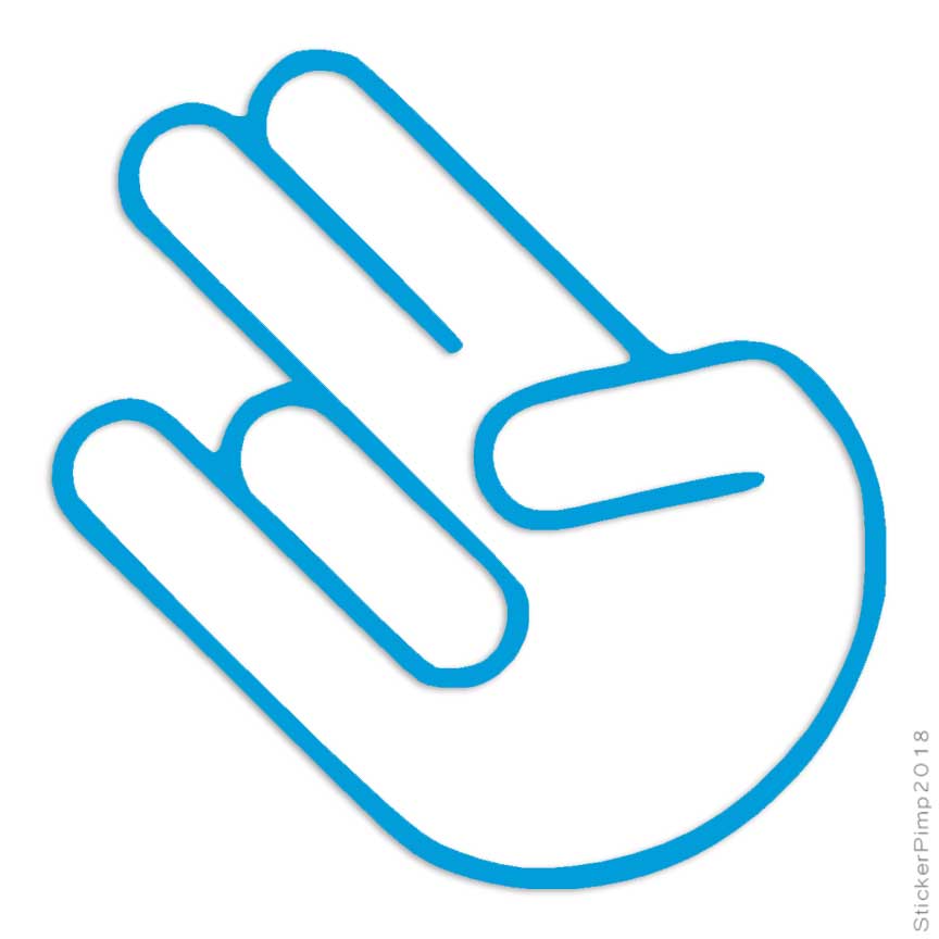The Shocker Hand – Adesivo per/cellulare Skin/Sticker – Decal Sticker – 70 X 50 mm – contorno bianco con bandiera/Bandiera – North Korea della Corea del Nord