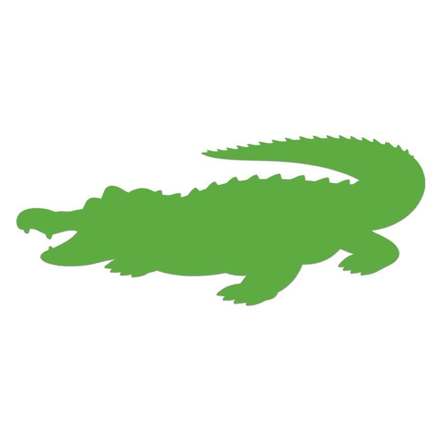 Vinyl-Aufkleber #33113 – Danger Crocodile Warnung, 10 Cm Breit, 2 Stück, Glänzend & Hochwertig