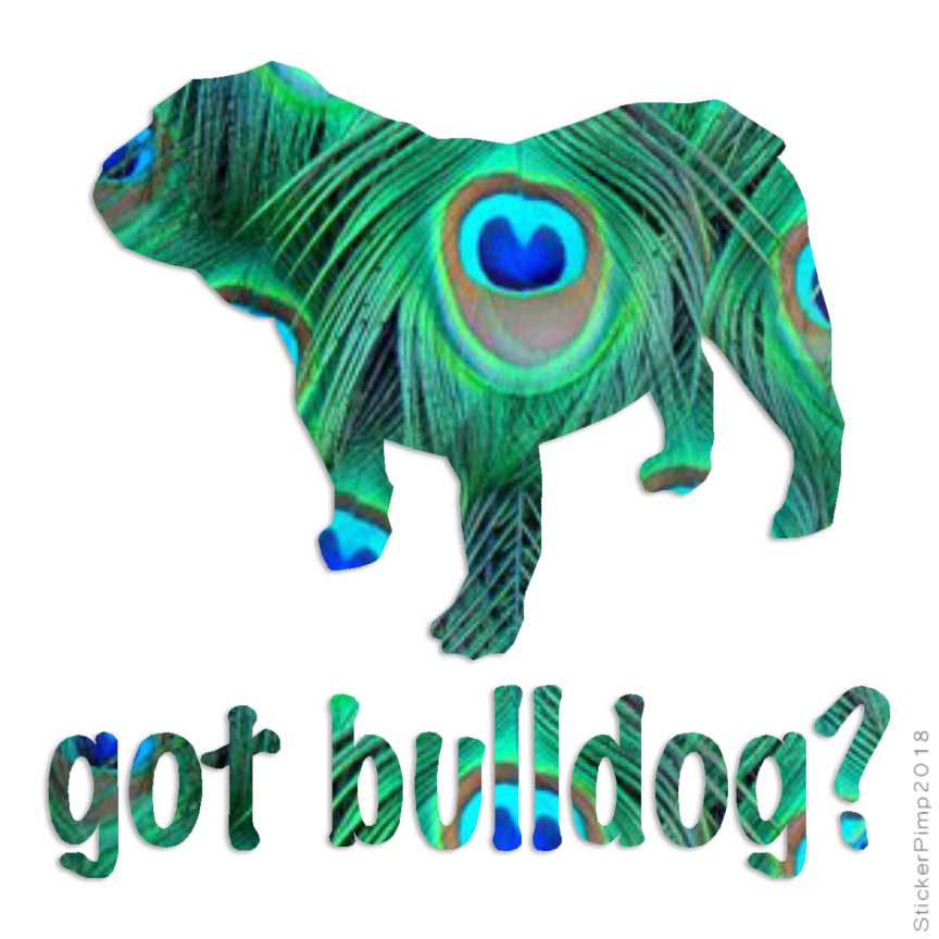 LAYING BULLDOG DECAL 210mmx150mm 15 COLOURS TO CHOOSE MPN 257 