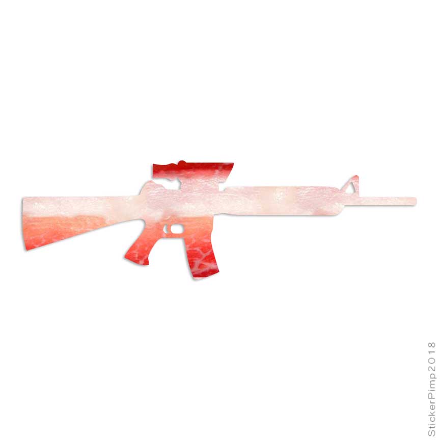 New AR-15 Assault Rifle Gun, Vinyl Decal Sticker, 40 Patterns & 3 Sizes ...