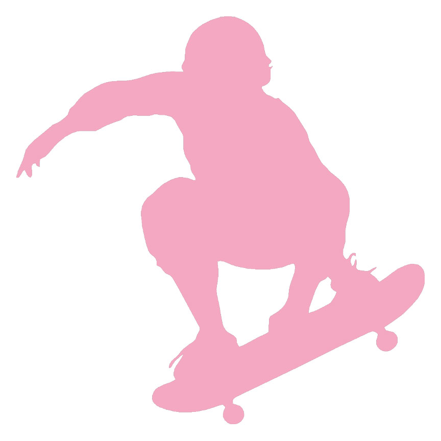 Skateboard, Vinyl Decal Sticker, Multiple Colors & Sizes #6605