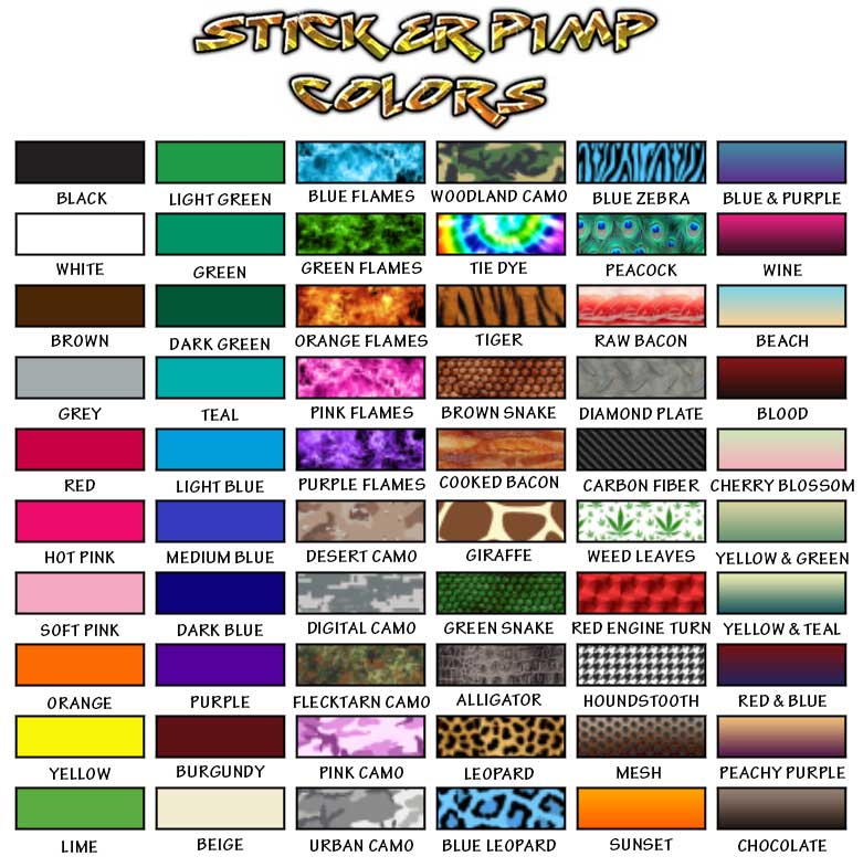 Sticker Pimp Colors