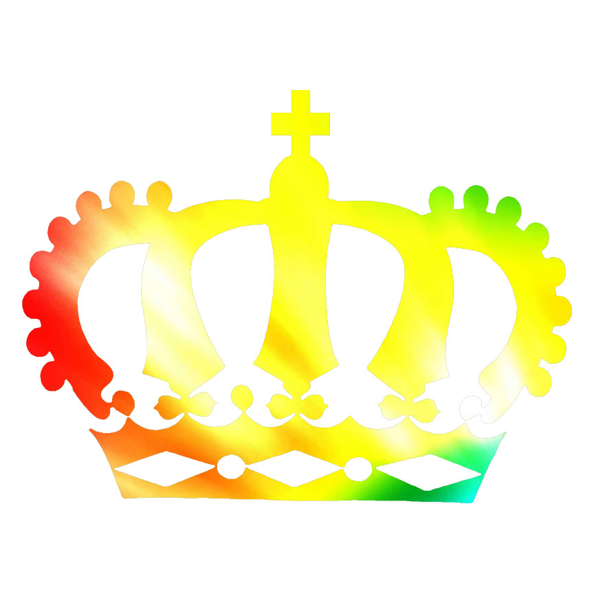 Royalty Crown Monarch King - Vinyl Decal Sticker - 7.75 x 5.75 - Gold