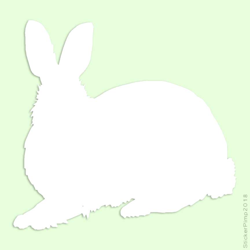 Size #2845 Bunny Hare Rabbit Decal Sticker Choose Color