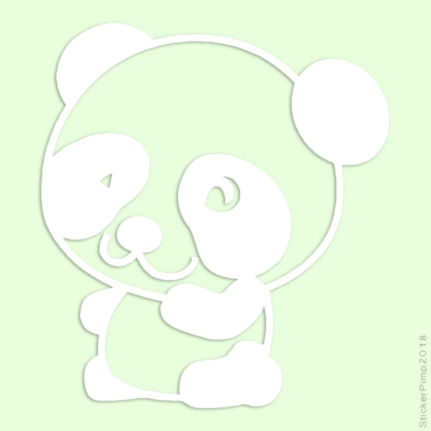 Cute Panda Bear Face Choose Color 4" x 3.75" Decal Vinyl Sticker #1292