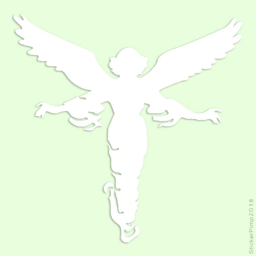 Size #52 Angel Fairy Decal Sticker Choose Color 