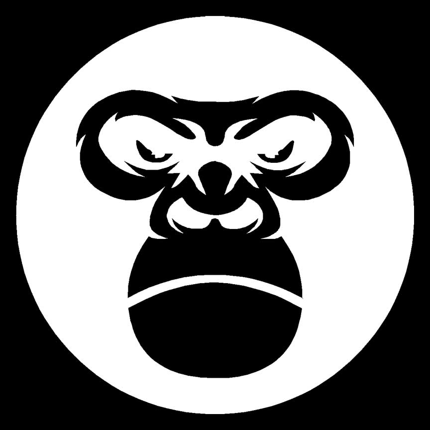 Pimpmonkey Angry Chimp Monkey, Vinyl Decal Sticker, Multiple Colors & Sizes #6700 ...
