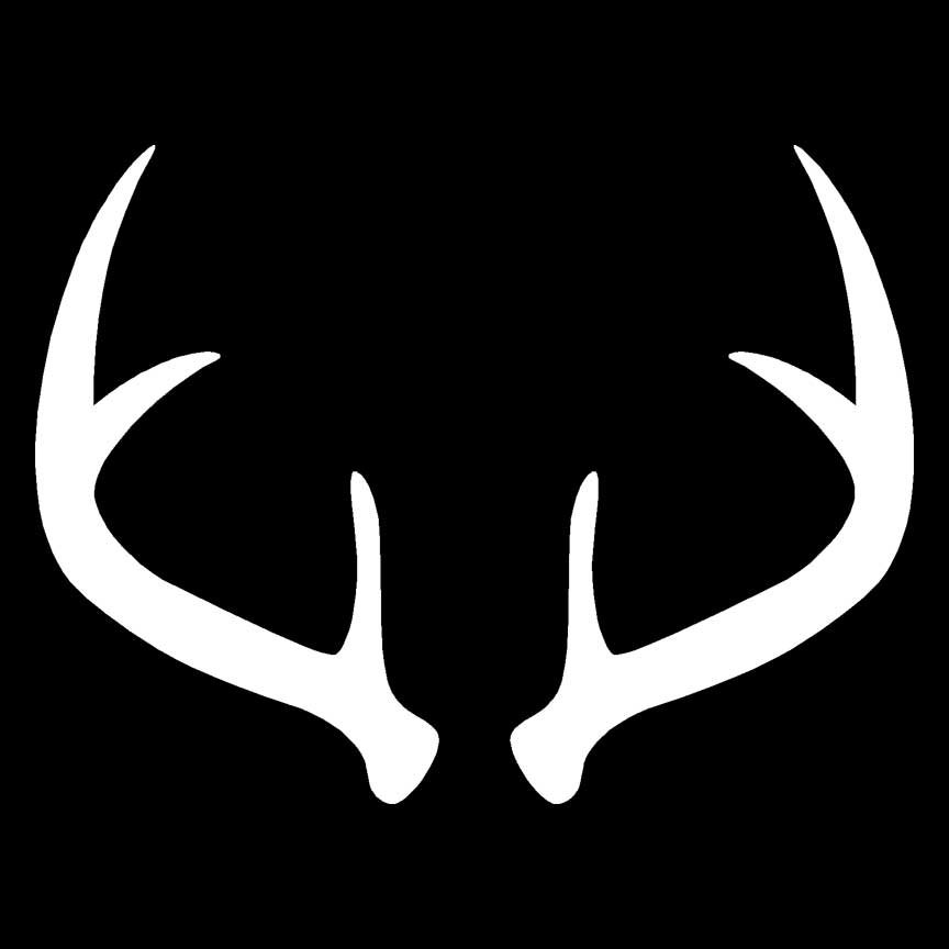 Deer Antlers Rack, Vinyl Decal Sticker, Multiple Colors & Sizes #6721 ...