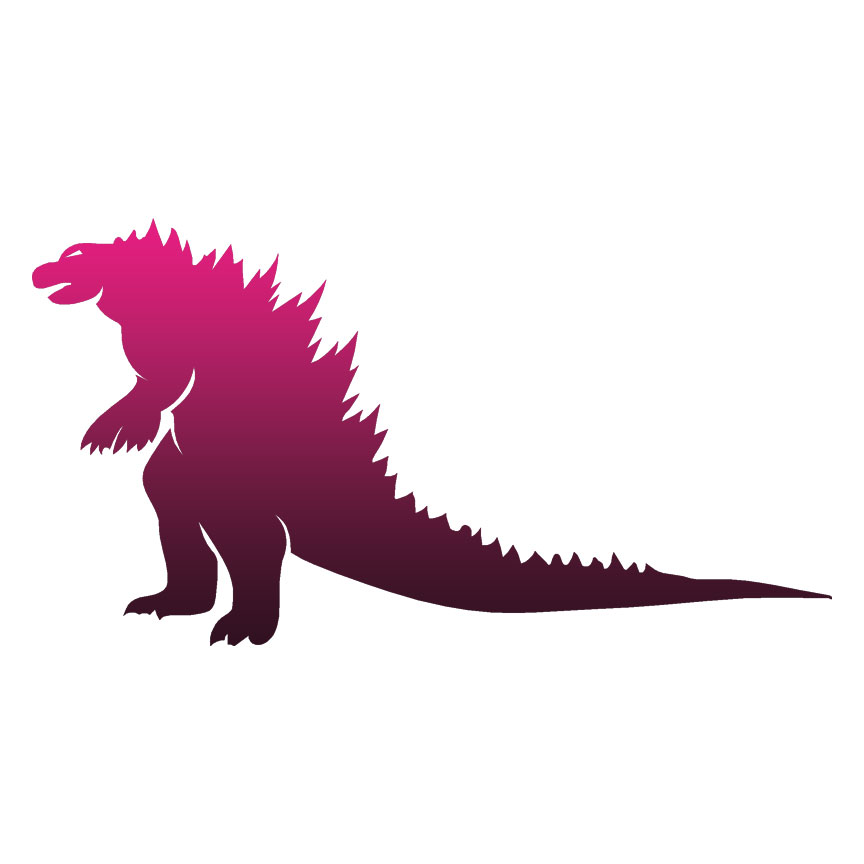 Godzilla in a Bottle (pink) Sticker for Sale by Herdretta