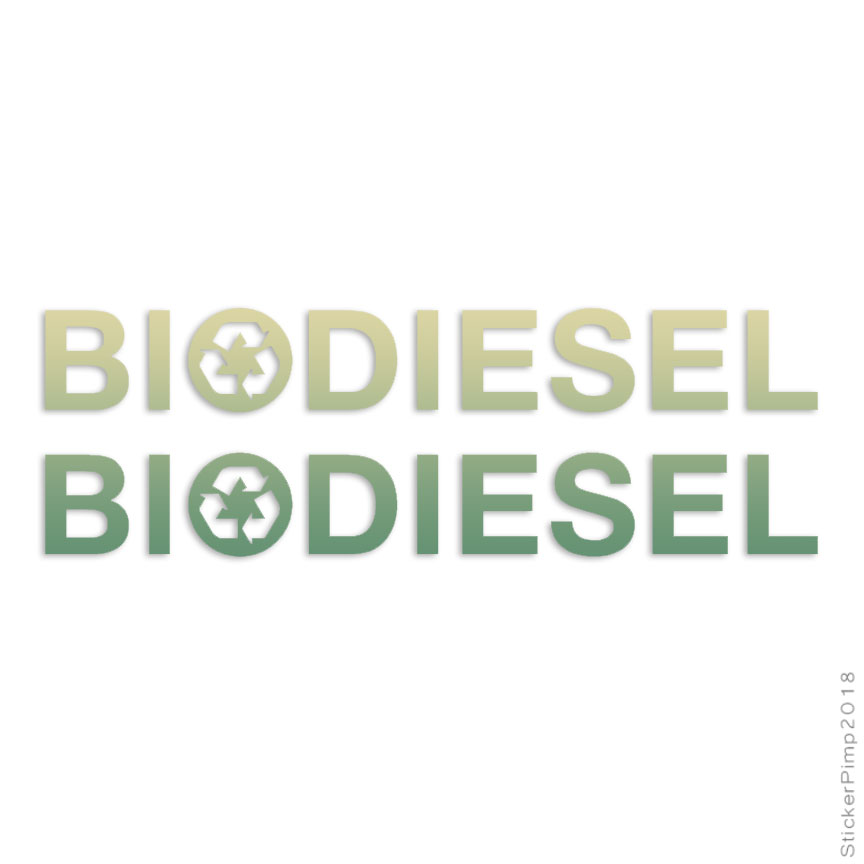 Taille #109 Paire De Bio Diesel Decal Autocollant Choix Motif 