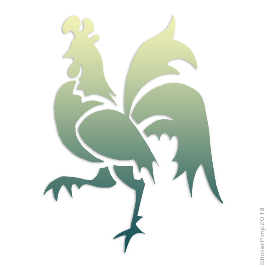 Rooster Chicken Decal Sticker Choose Pattern Size #577 