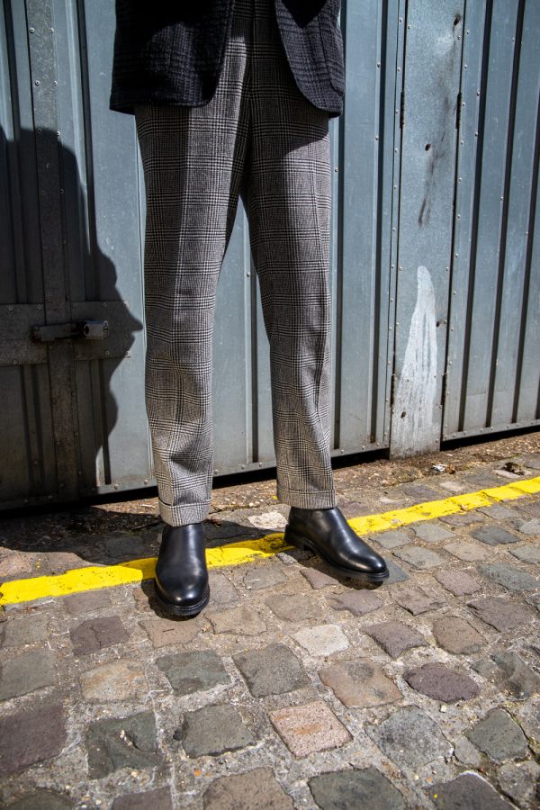 Black Goodyear welted Chelsea boots