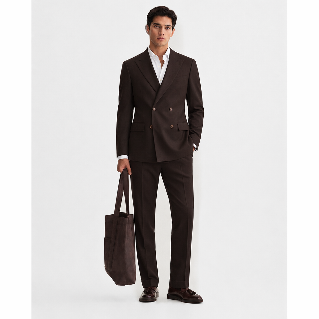 Double Breasted Off Duty Suit