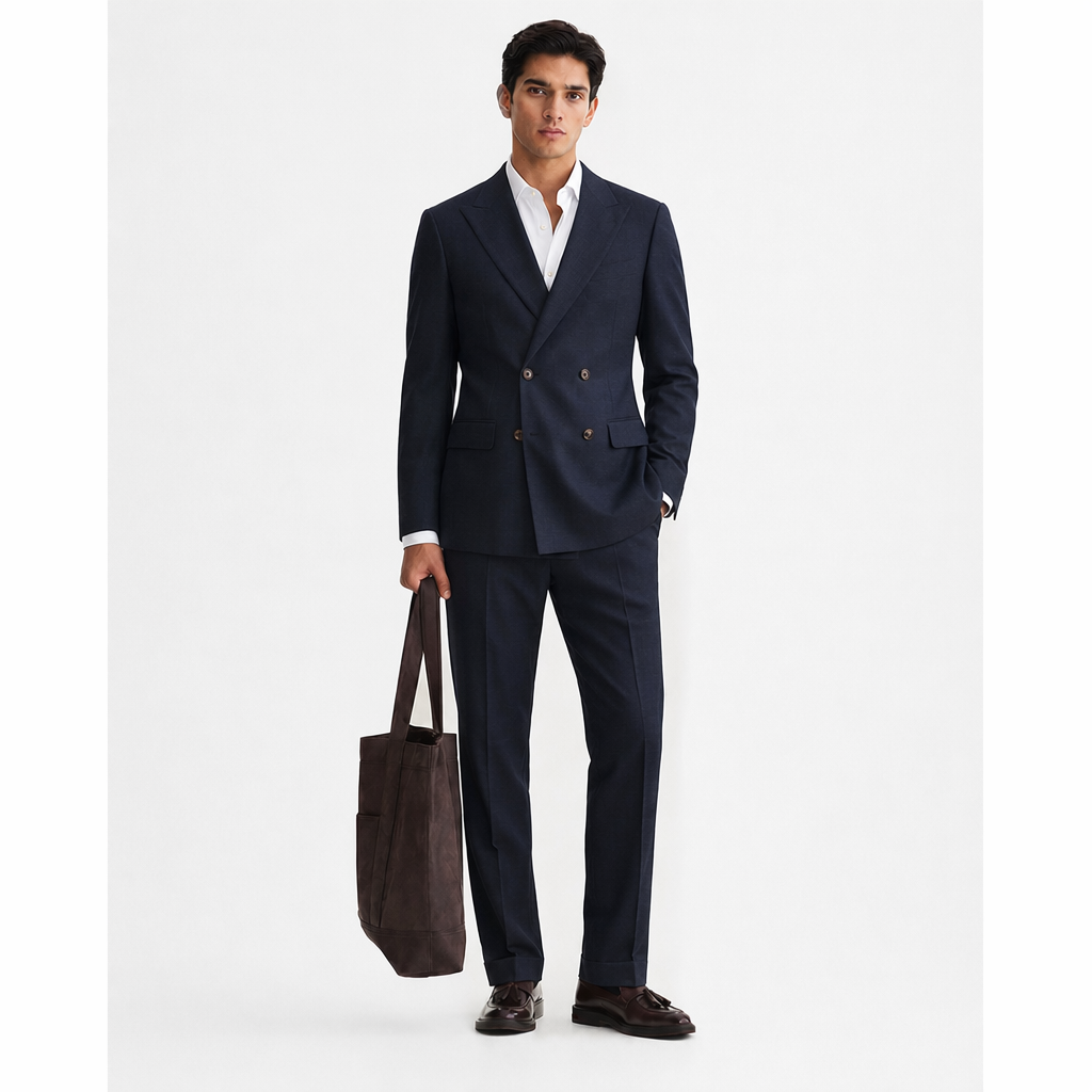 Double Breasted Off Duty Suit