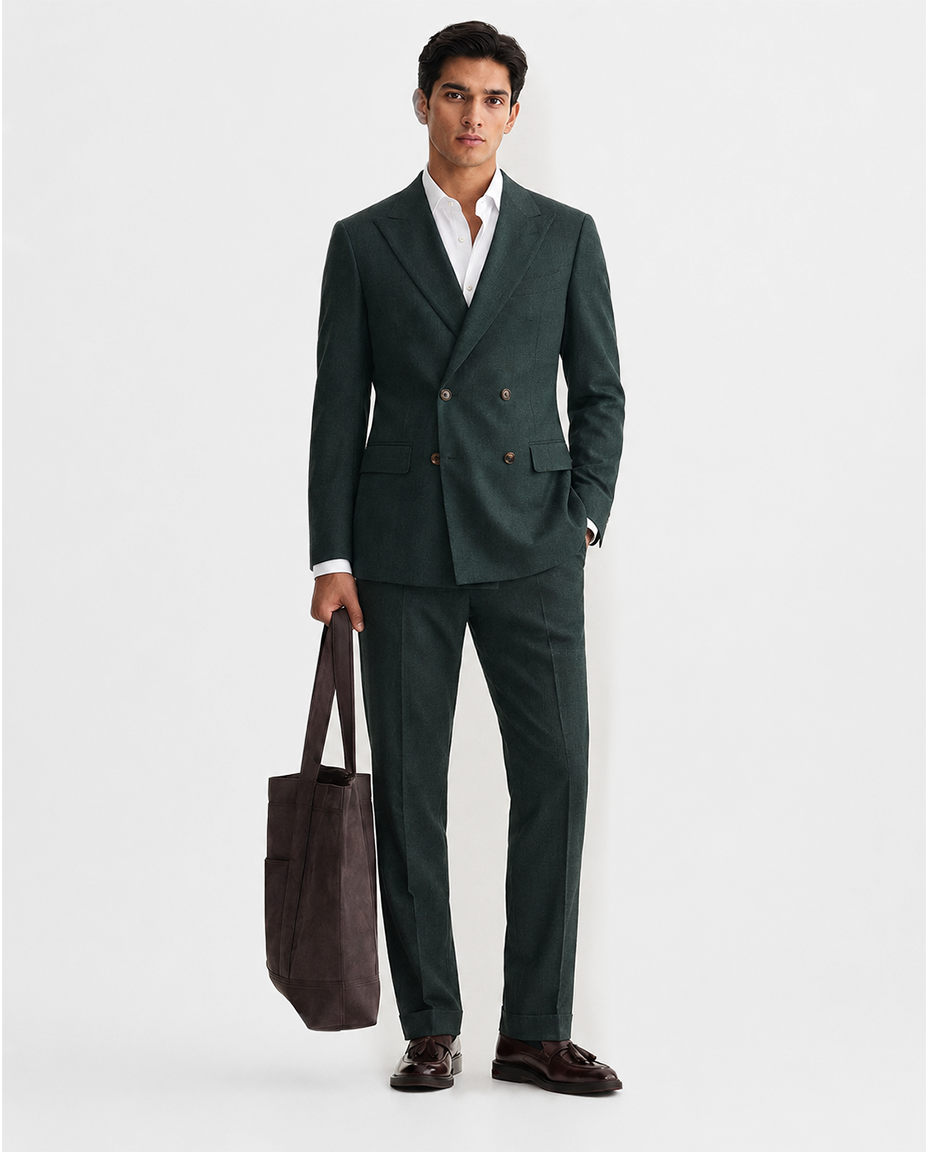 Double Breasted Off Duty Suit