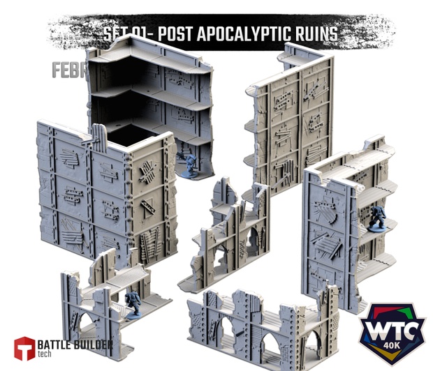 WTC 40k Terrain City Ruins by Battle Tech Txarli Factory 