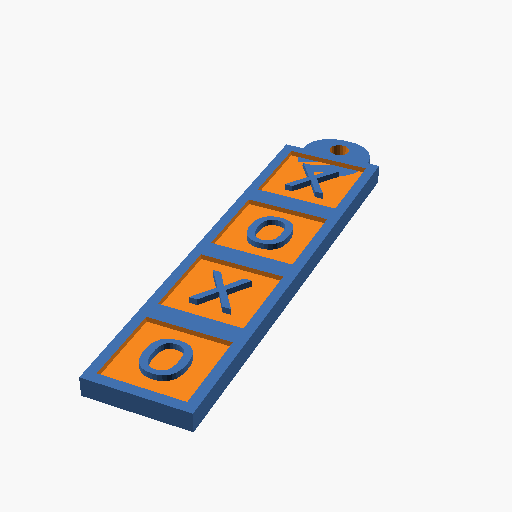 Tiled Keychain: xoxo