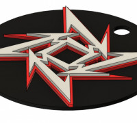 METALLICA KEYRING COASTER MULTIMATERIAL 3D model
