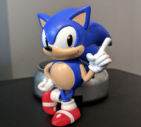 Sonic the Hedgehog! (with Logo) 3D model