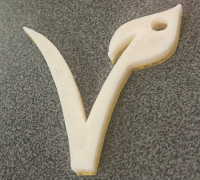 Vegan Keychain 3D model