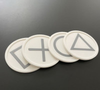 Playsation PS5 Coasters 3D model