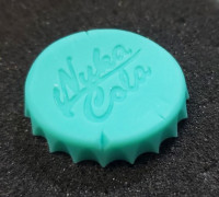 Damaged/Flat Nuka Cola Cap 3D model