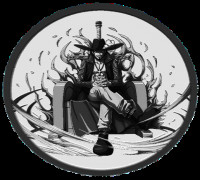 dracule mihawk one piece coasters 3D model
