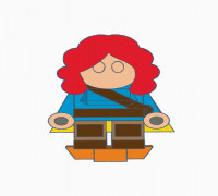 Flatminis Continued Female Dwarf Light Armor 3D model
