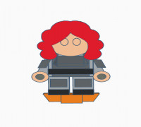 Flatminis Continued Female Dwarf Armor 3D model