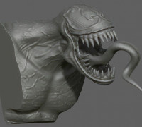Venom_Bust_Sculpture 3D model