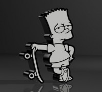 Bart Simpson Skate" lamp V1 3D model