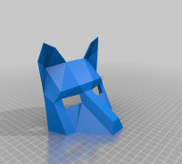 LOW POLY FOX MASK 3D model