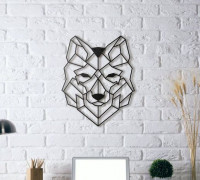 Wolf Wall Sculpture 2D 3D model