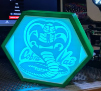 Hexagon lithophane lamp 3D model