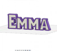 LUMINOUS NAME LAMP EMMA 3D model