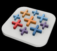 Tableau Logo Keychain 3D model