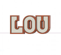 LAMP LUMINOUS NAME LOU 3D model