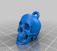 Skull keychain 3D model