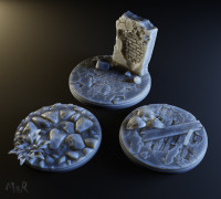 Round bases set 01-2022 3D model
