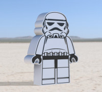 lamp lego stormtrooper 3D model