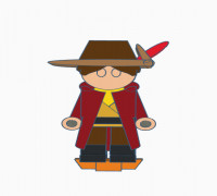 Flatminis Continued - Jaskier Human Bard 3D model