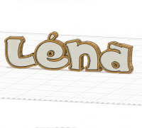 LAMP LUMINOUS NAME LENA 3D model