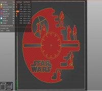 Star Wars Clock - 2 Sizes 3D model