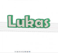 LIGHTED NAME LAMP LUKAS 3D model