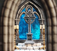 Gothic Cross 3D model
