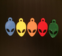 Alien Head Keychain 3D model