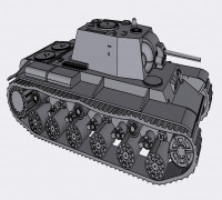 KV-8 flame tank 3D model