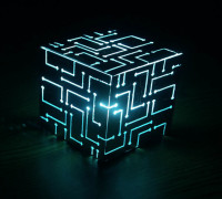 Alien Cube With Lights 3D model