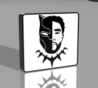 black panther lamp 3D model